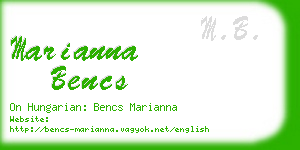 marianna bencs business card